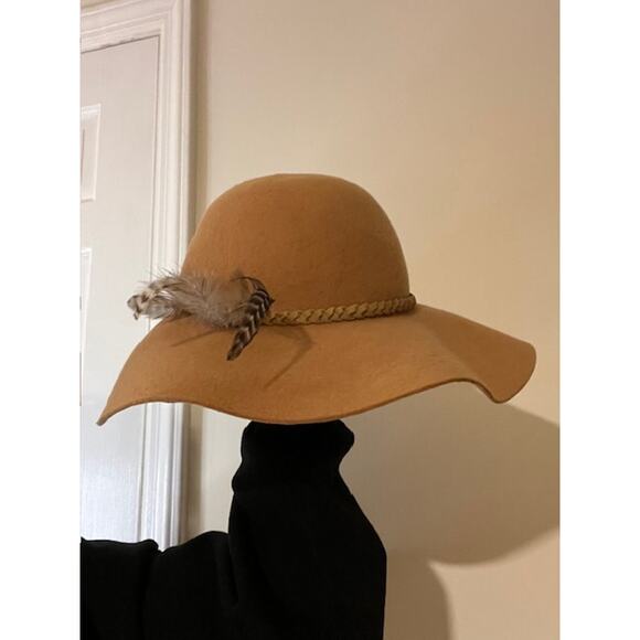 Vintage Boho Chic Brown Hat with Feather main image 5
